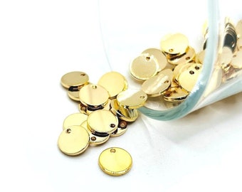 20, 50 o 100 etichette stampate in oro 18k da 8 mm, rotonde, 8 mm, in grandi quantità / Spedizione immediata dagli USA / GL764