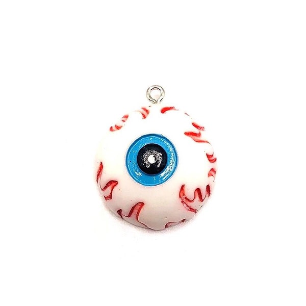1, 4 or 20 BULK Large Acrylic Eyeball Pendant Charms, Pastel Goth, Halloween Charm | Ships Immediately from USA | WH1235