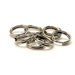100, 500 or 1,000 BULK 6 mm Split Rhodium Antique Silver Jump Rings, Wholesale findings, double jump rings | Ships Immediately USA | AS765