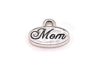 15 Silver Mom Charm You are the heart of our family Mother Day Charm 23x27 2399 