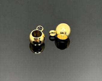 10 Pieces Stainless Steel, Gold Plated Jewelry Bail, 9x6mm, Bulk Gold Bails | Ships Quickly from USA