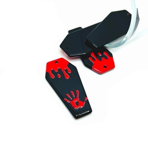 1, 4 or 20 BULK Black Coffin with Blood Charm, Acrylic Coffin, Blood Charm, Vampire, Halloween Pendant | Ships Immediately from USA | BK1140