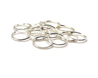 100, 500 of 1.000 BULK 8 mm zilveren ringetjes, bulkbevindingen, open ringen, sieradenvoorraad | Wordt onmiddellijk verzonden vanuit de VS | SL874