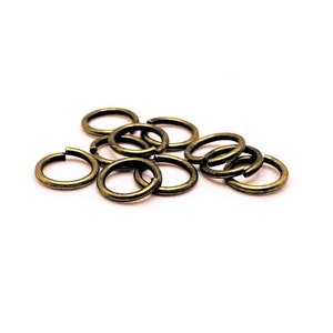 100, 500 or 1,000 8 mm Bronze Jump Rings, Bulk Findings, Open Rings, 18 gauge, 18 g, Thick Rings | Ships Immediately from USA | BR951