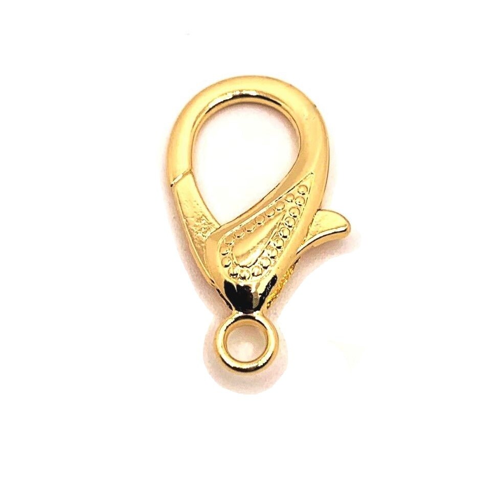 LOBSTER CLAW Clasp w/Key Ring Extra Large 36x24mm Gold Plated