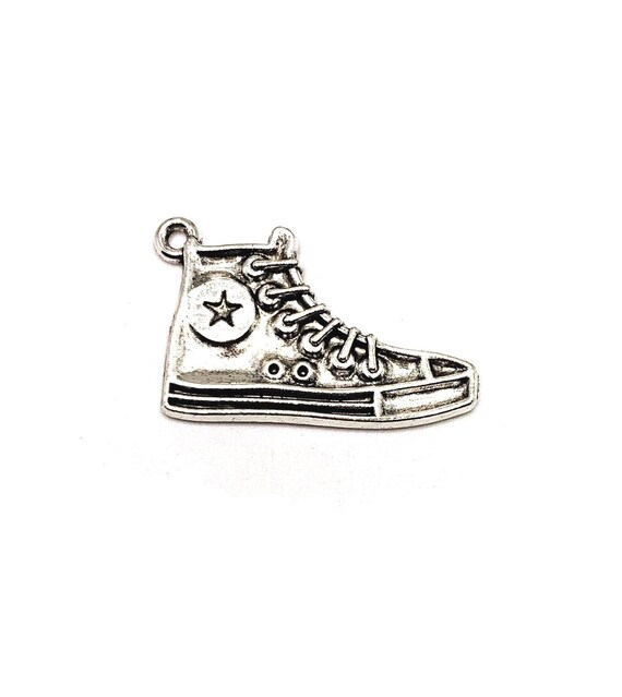 silver high top converse