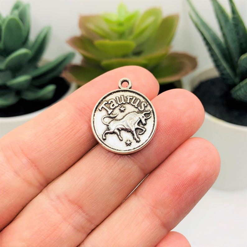 1 4 or 20 BULK Taurus Zodiac Character Charm Astrology Etsy