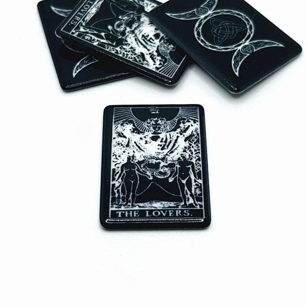 1, 4 or 20 BULK the Lovers Tarot Card Charms, Tarot Charm, Wicca