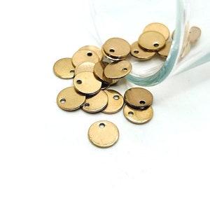 20, 50 or 100 BULK 8 mm Rose Gold Stamping Tag Blanks, 8mm round | Ships Immediately from USA | RG764