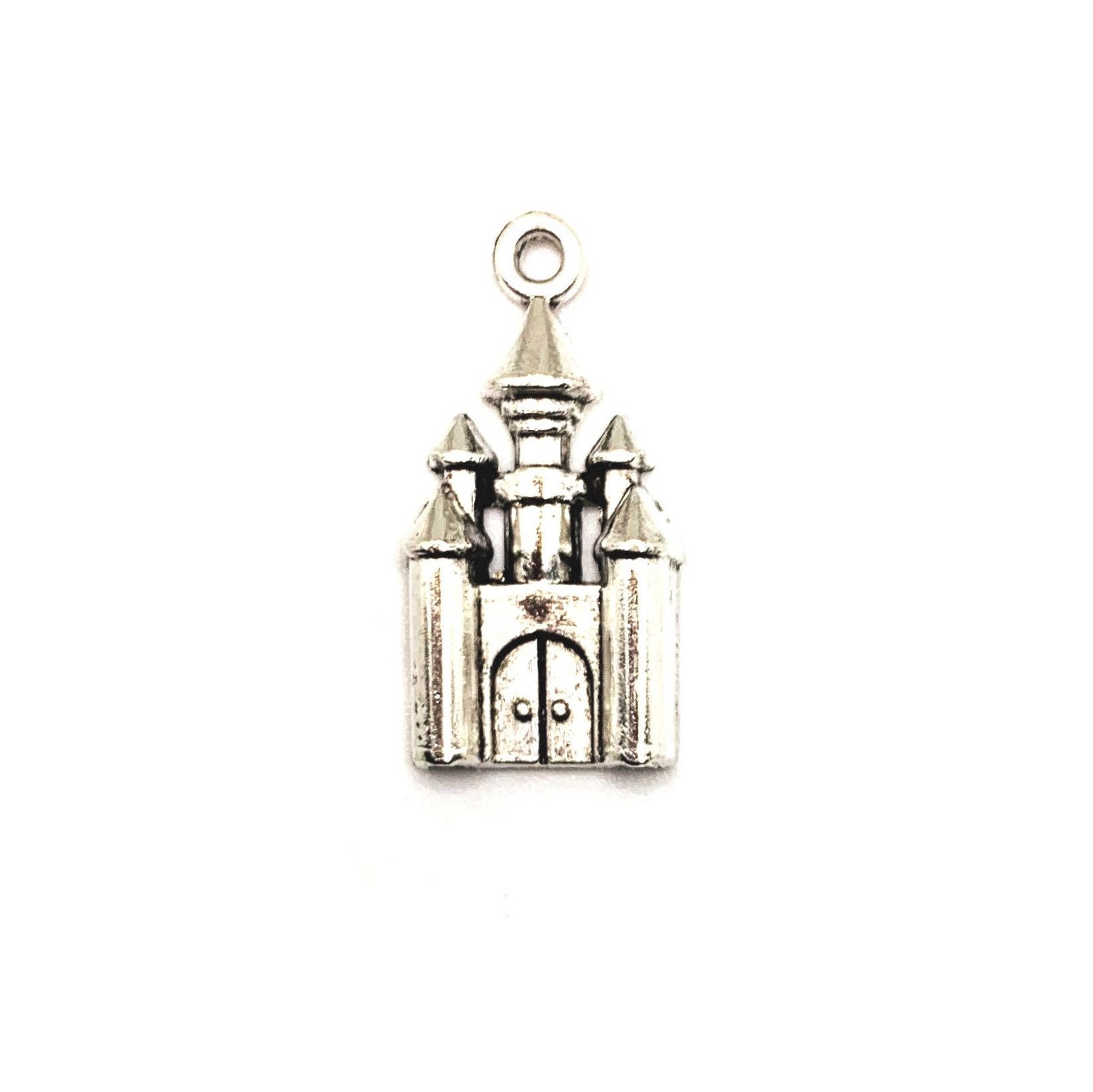 4 20 or 50 BULK Castle Charms Silver Castle Charm Medieval Etsy