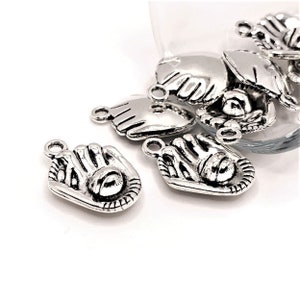 Baseball Mitt Charm Sterling Silver, Made in the USA Baseball Mitt Charm Sterling Silver, Made in the USA