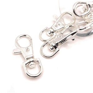 100PCS Swivel Snap Hooks with Key Rings, Premium Metal Swivel Lobster Claw  Clasps Assorted Sizes (Large, Medium, Small) for Keychain Clip Lanyard