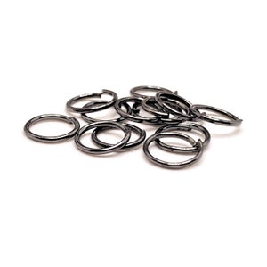100, 500 or 1,000 BULK 7 mm Gunmetal Plated Jump Rings, Bulk Findings, Open Rings, Jewelry Supply | Ships Immediately from USA | GM733