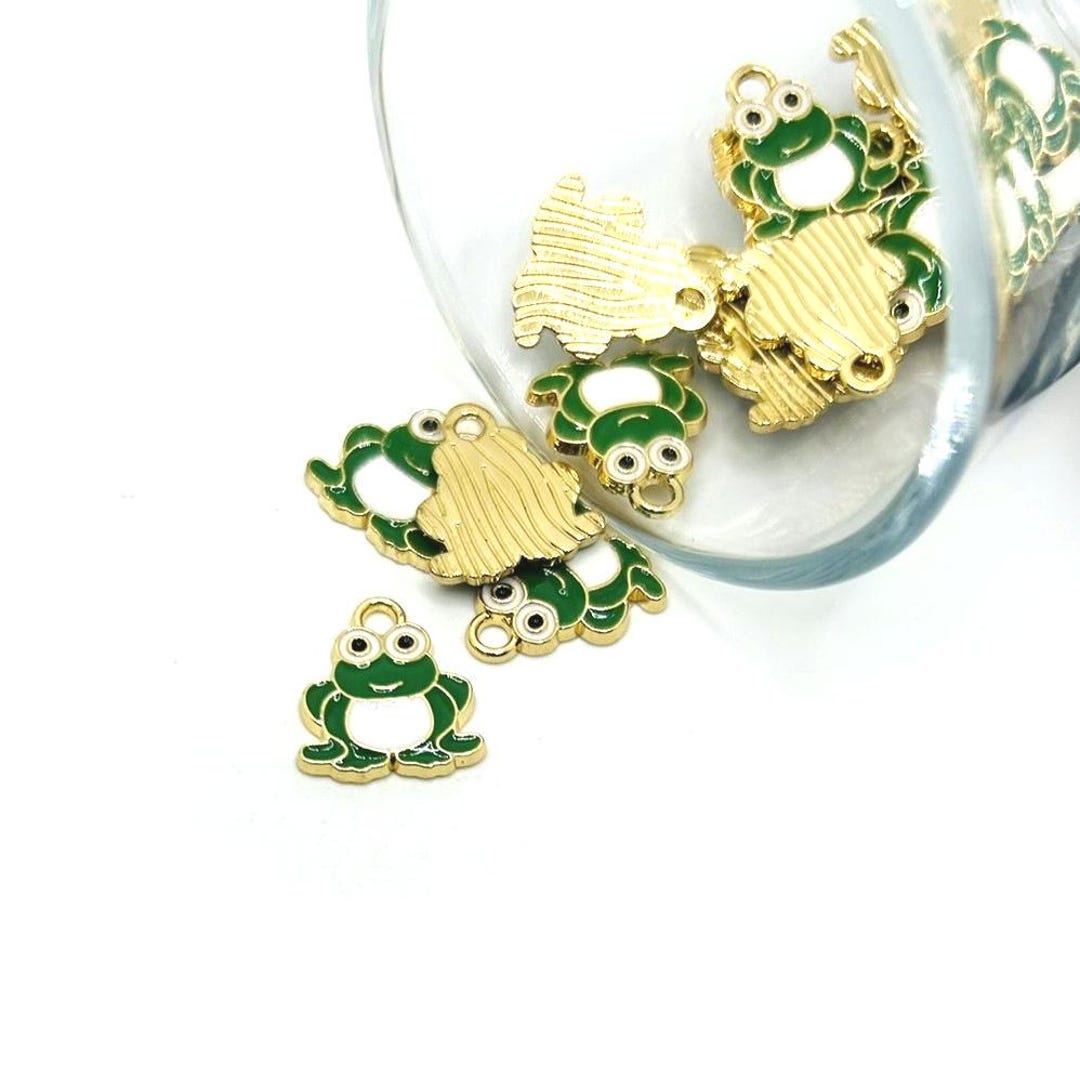 1, 4, 20 or 50 BULK Cute Green Grumpy Frog Charms | Ships Quickly From ...
