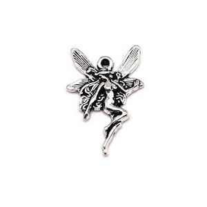 The Fairy Collection - 11 different antique silver tone charms