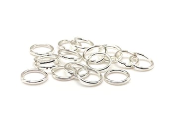 100, 500 o 1.000 anelli di congiunzione in argento lucido da 6 mm, componenti all&#39;ingrosso, anelli aperti, forniture per gioielli / Spedizione immediata dagli USA / SL044