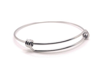 1, 4 o 20 brazaletes ajustables a granel, brazalete de acero inoxidable, 21 x 19 cm, brazalete expandible para mujer / Envío inmediato desde EE. UU. / SS1303