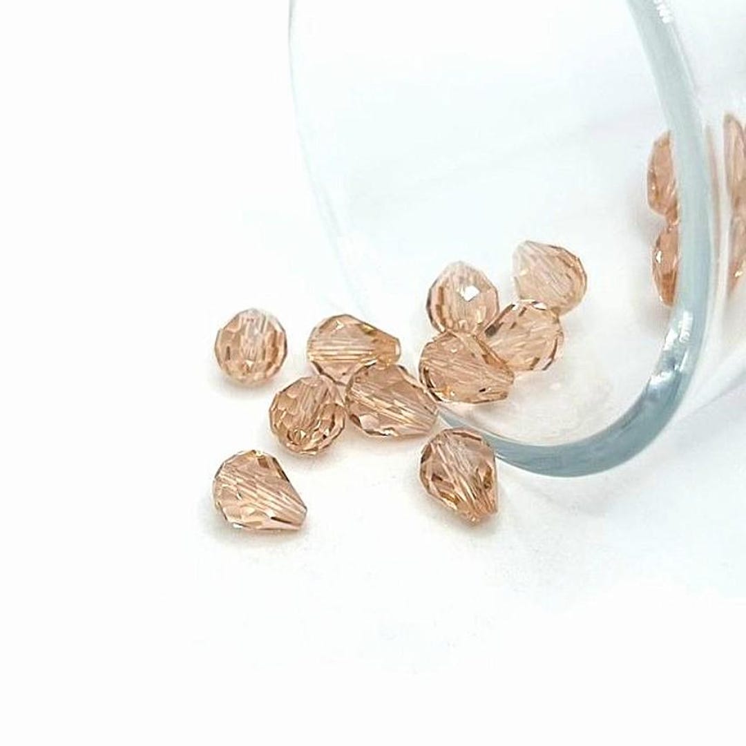4, 20 or 50 BULK Pieces 6x8 Mm Pink Champagne October Birthstone ...