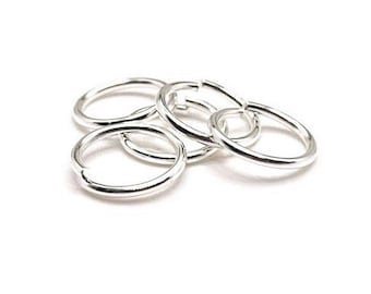 100, 500 or 1,000 BULK 10 mm Bright Silver Plated Jump Rings, Thick Open Rings, 18g, 18 gauge | Ships Immediately from USA | SL890