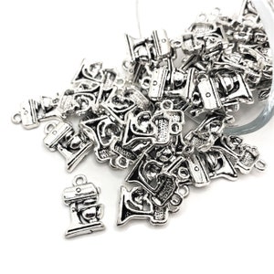 4, 20 or 50 BULK Silver Mixer Charms, Baker Charm, 16x10mm | Ships Immediately from USA | AS341