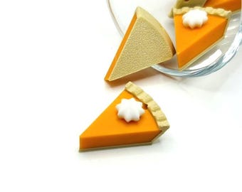 1, 4, or 20 BULK Pumpkin Pie Charms, Pie Charm, Cupcake Topper, Custom Charms | Ships Quickly from USA | OR2125
