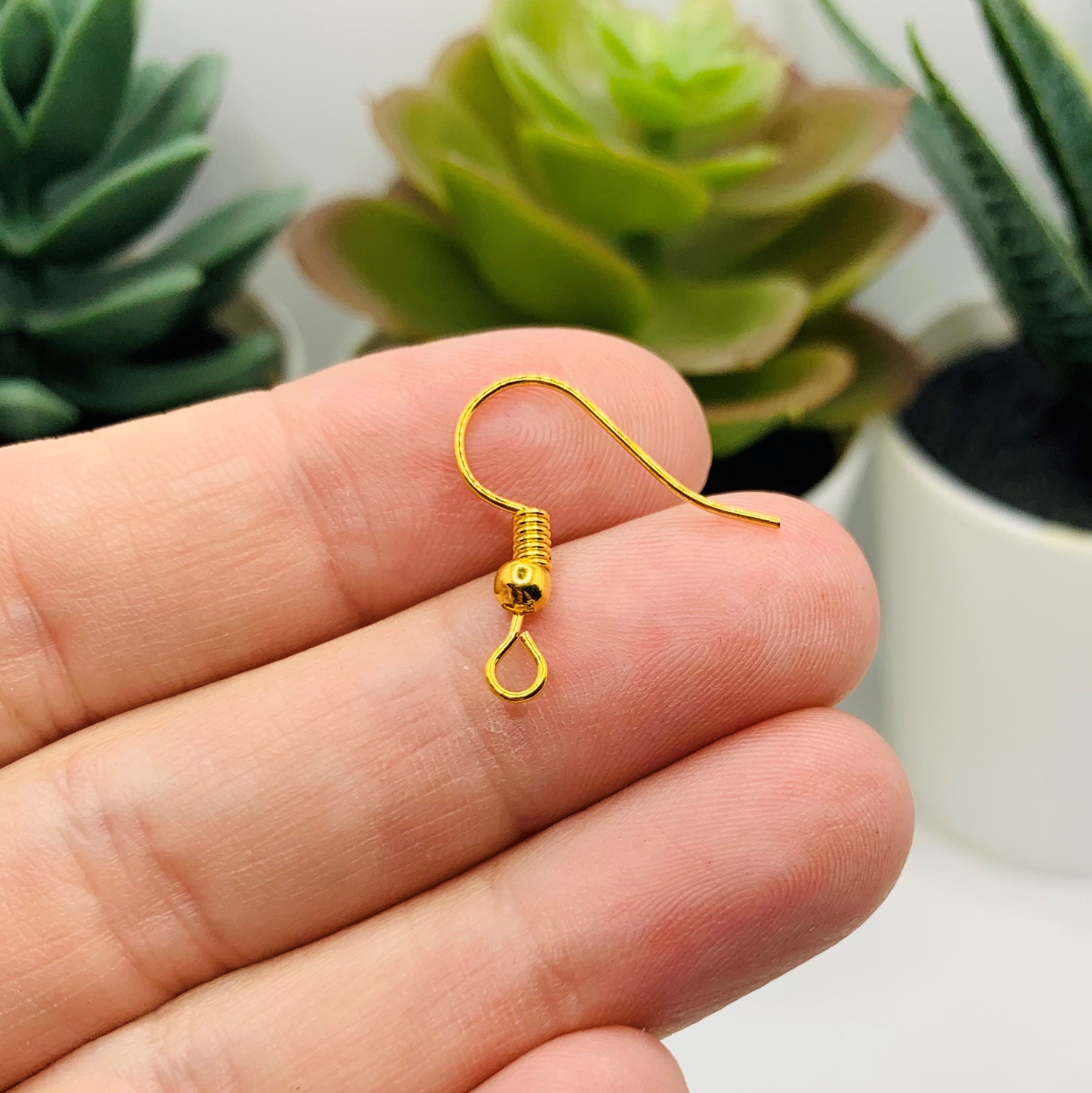 100 or 500 BULK Gold Fish Hook Earring Wires French Hook Etsy