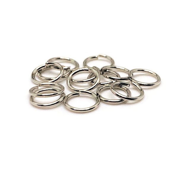 100, 500, or 1,000 BULK 6 mm Rhodium Antique Silver Jump Rings, Findings Open Rings, Rhodium, Supply | Ships Immediately from USA | AS044