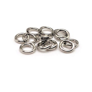 100, 500 or 1,000 4 mm Rhodium Silver Jump Rings, Bulk Findings, 4mm Open Rings, Rhodium, Supply | Ships Immediately from USA | AS045