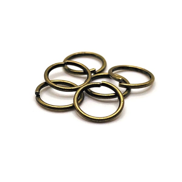 100, 500 or 1,000 BULK 10 mm Bronze Jump Rings, Bulk Findings, Thick Open Rings, 18g, 18 gauge | Ships Immediately from USA | BR890