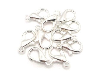 5 Pcs Acier Inoxydable Silver Tone Lobster Claw Fermoir Pour Bijoux 19x12mm 5 Pcs Acier Inoxydable Silver Tone Lobster Claw Fermoir Pour Bijoux 19x12mm