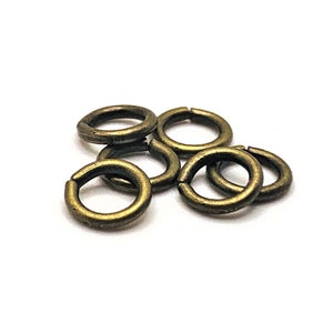 100, 500 or 1,000 BULK 7 mm Bronze Jump Rings, Bulk Findings, Thick Open Rings, 18g, 18 gauge | Ships Immediately from USA | BR888