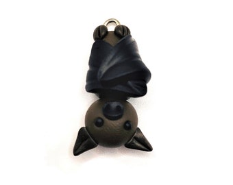 4 oder 20 BULK Polymer Clay verkehrte Fledermaus, süße Fledermaus, Halloween, Wicca, doppelseitig | Versand sofort aus den USA | BK678