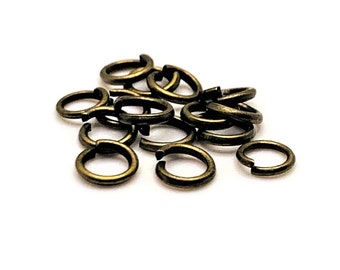 100, 500 or 1,000 4 mm Bronze Jump Rings, Bulk Findings, Open Rings, Antique Brass, Jewelry Supply | Ships Immediately from USA | BR045