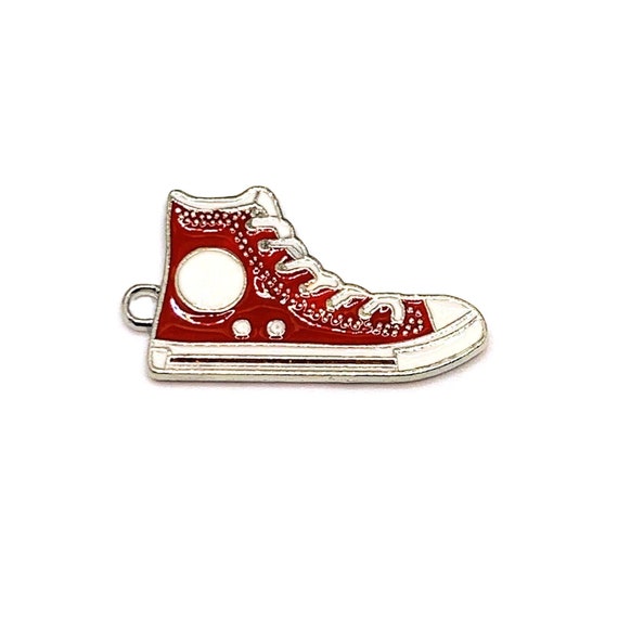 4 20 or 50 BULK Converse Sneaker Charms Red Shoe Charm - Etsy