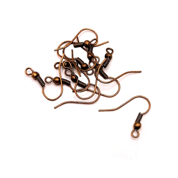 copper plated flat fish hook ear wire wholesale 20mm Fishhook Earwire with Ball, 10 pieces style ear wires from Bead Landing are an essential starting piece as you add your own unique style to your handmade accessory creations Cousin DIY Gold Fishhook Ear