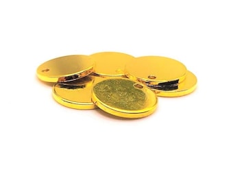 4, 20, 50 BULK 10 mm, Etichette per stampaggio placcate in oro, rotonde da 10 mm / Spedizione immediata dagli USA / GL1298