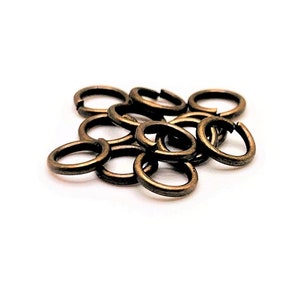 100, 500 or 1,000 BULK 6 mm Antique Copper Jump Rings, Findings, Open Rings, Jewelry Supply | Ships Immediately from USA | AC044