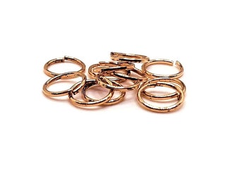 100, 500 or 1,000 BULK 7 mm Dark Rose Gold Plated Jump Rings, Bulk Findings, Open Rings, Jewelry Supply | Ships Immediately from USA | RG733