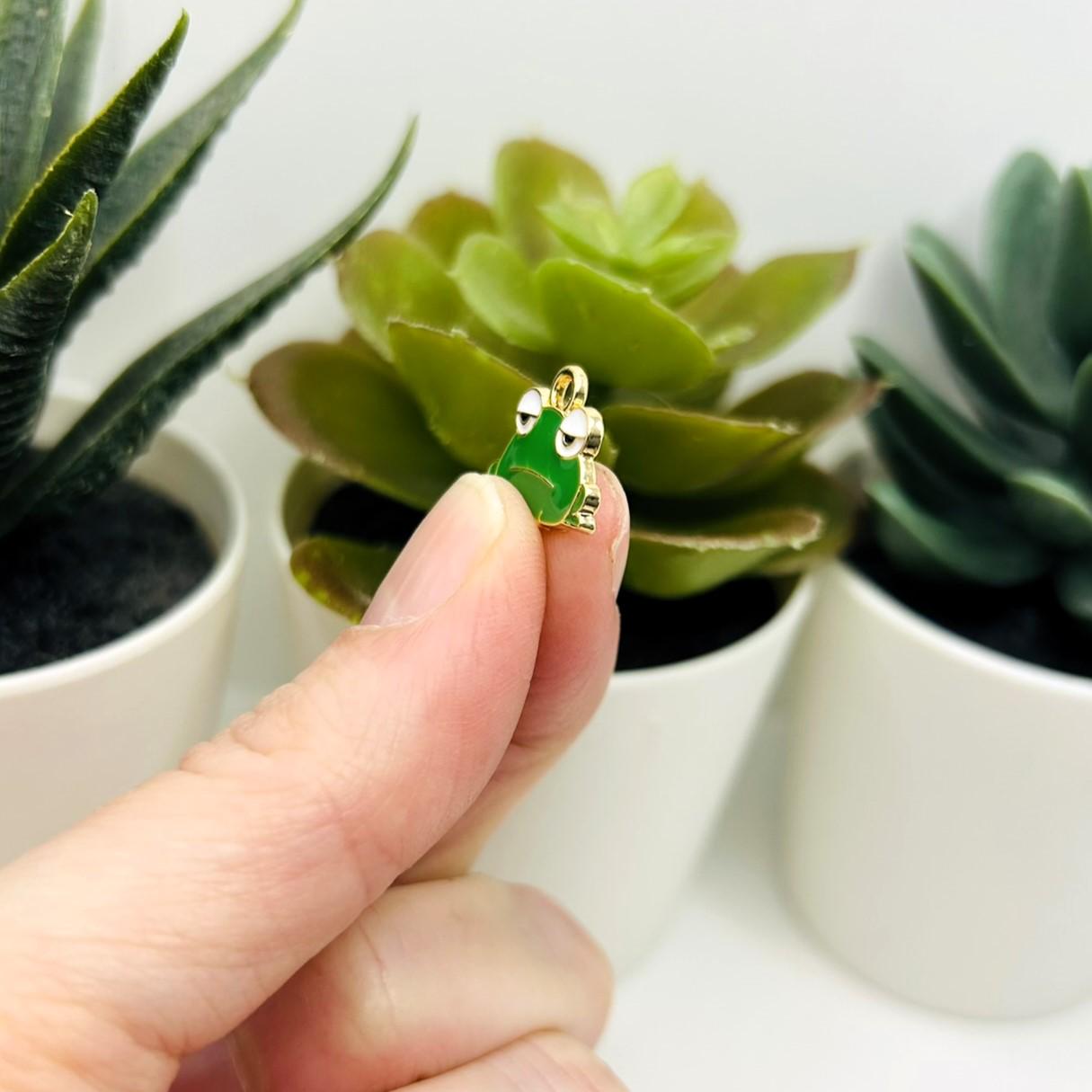 1, 4, 20 or 50 BULK Cute Green Grumpy Frog Charms | Ships Quickly From ...