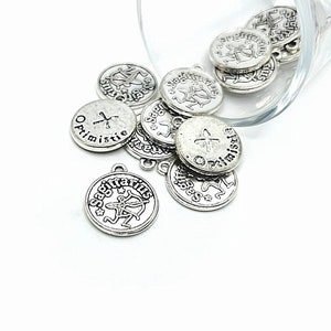 1, 4 or 20 BULK Sagittarius Zodiac Character Charm, Astrology, Birth Sign, Silver, Constellation Coin | Ready to Ship from USA | AS876