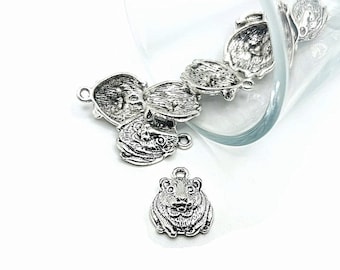 4, 20 or 50 BULK Silver Guinea Pig Charms, Pet Charm, Small Pet Charm | Ships Immediately from USA | AS1061