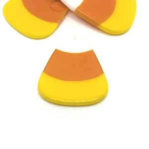 1, 4 or 20 BULK Candy Corn Halloween Fall Pendant, Acrylic Charm - Double Sided | Ships Immediately from USA | OR1547