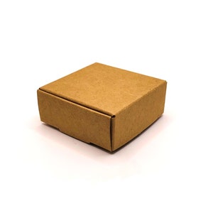 20 peças pequena caixa de joias dobrável de papel kraft, 5x5x2 cm / 1,97x1,97x.79 polegadas | Envio imediato dos EUA | BW996