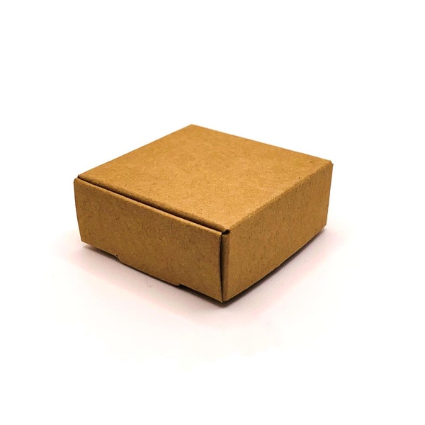 20 Pieces Small Foldable Kraft Paper Jewelry Box, 5x5x2 cm / 1.97x1.97x.79 inches | Ships Immediately from USA | BW996