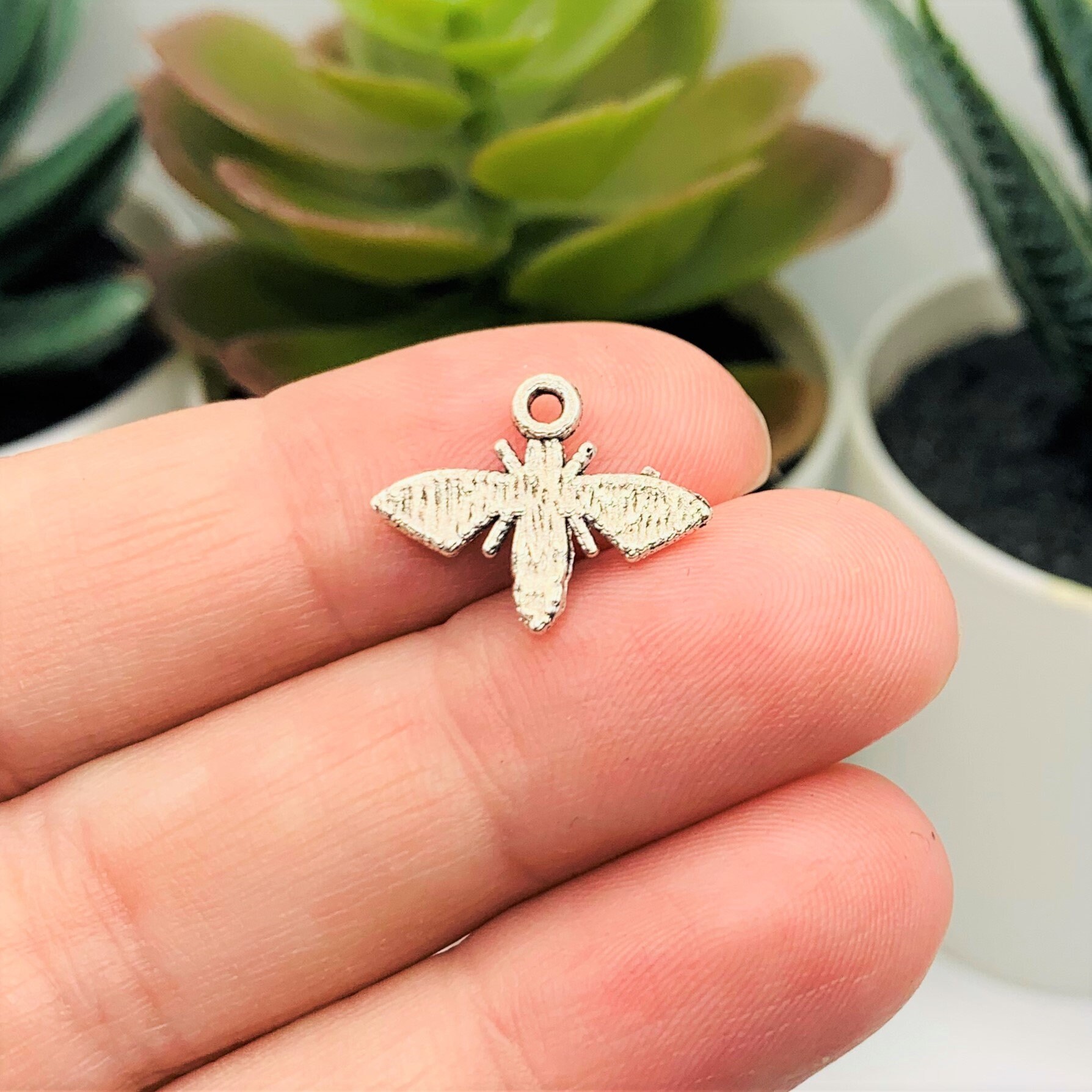 20 Breloques Nœud Papillon Acier Inoxydable 304 – Petits Pendentifs Argentés – Pour Bijoux, DIY, Décoration
