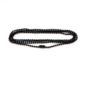 10 or 50 Pack BULK 23" Black Ball Chains, Pre-made Necklace Chain, Black Ball Chain | Ships Immediately from USA | BK1158