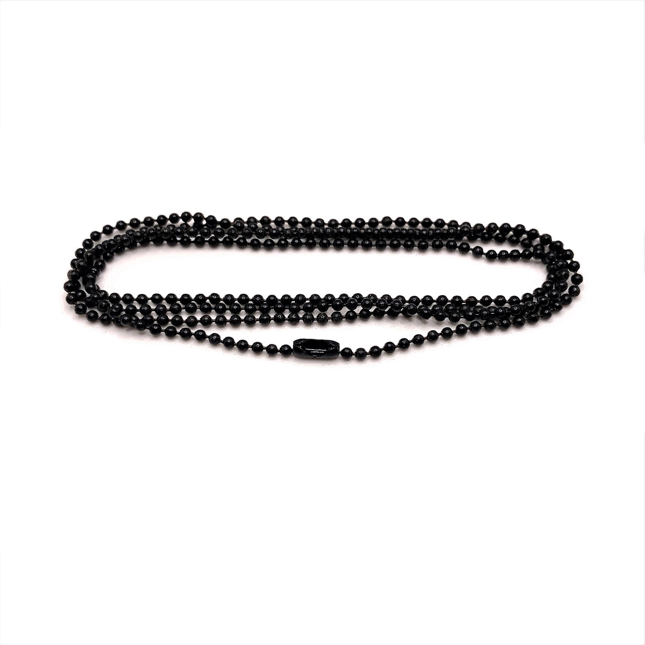 BULK 50 Black Ball Chain Key Chains F239 