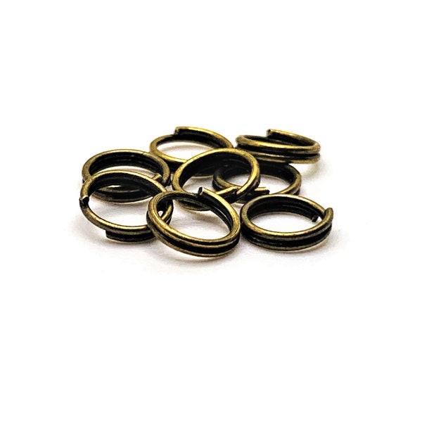 100, 500 or 1,000 BULK 6 mm Bronze Split Jump Rings, Wholesale findings, double jump rings | Ships Immediately from USA | BR765