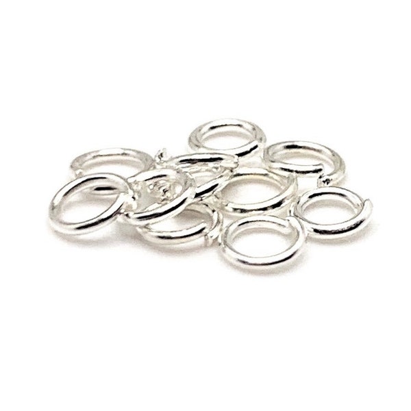 100, 500 or 1,000 4 mm Bright Silver Plated Jump Rings, Bulk Findings, 4 mm Open Rings, Jewelry Supply | Ships Immediately from USA | SL045