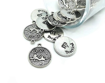Charme Argent Sterling Vierge HMK - Vintage, 0,5 G, 1,5 Cm - Occasion En Bon état